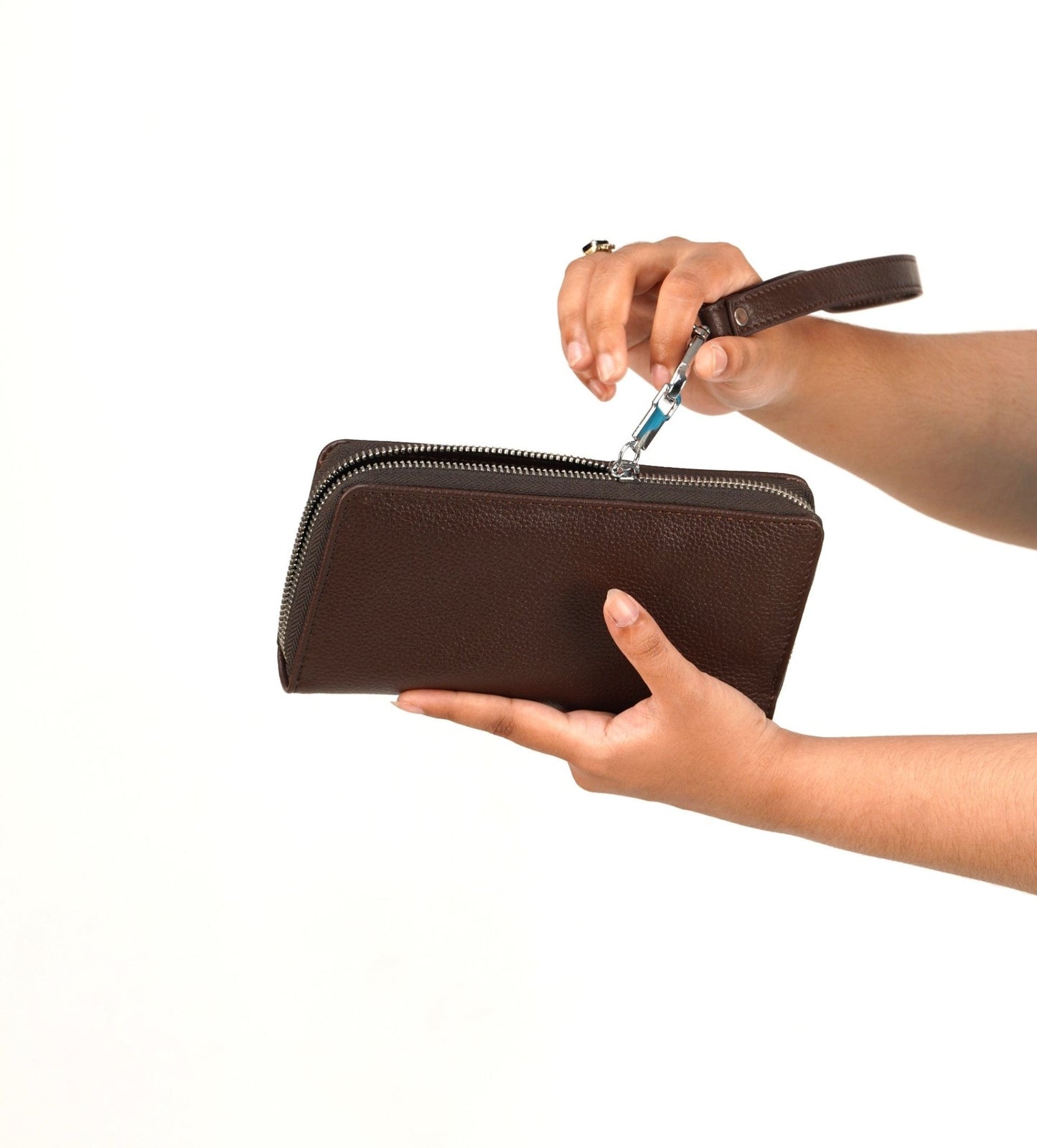 Long Zip Around Wallet Chocolate - Waymate