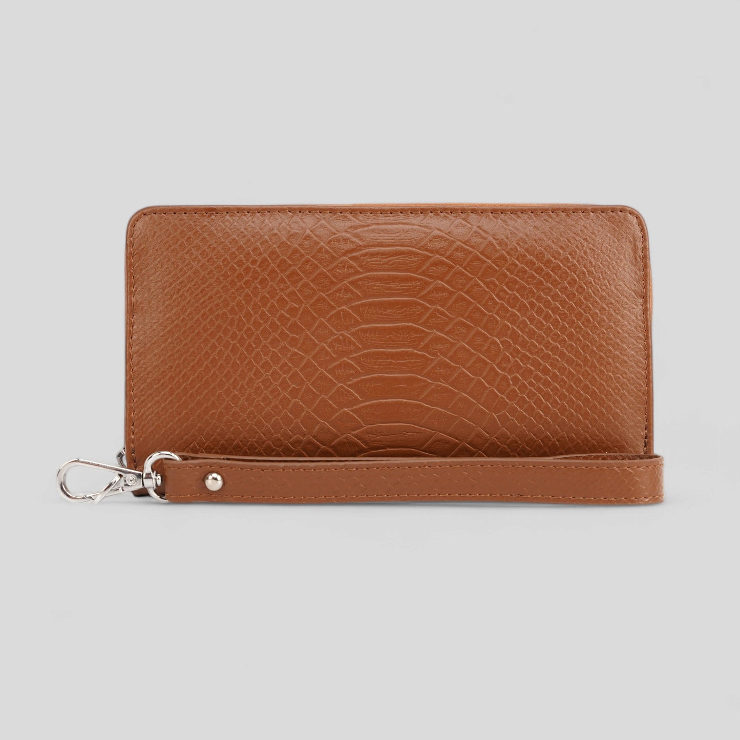 Long Zip Around Wallet Snake Emboss - Waymate